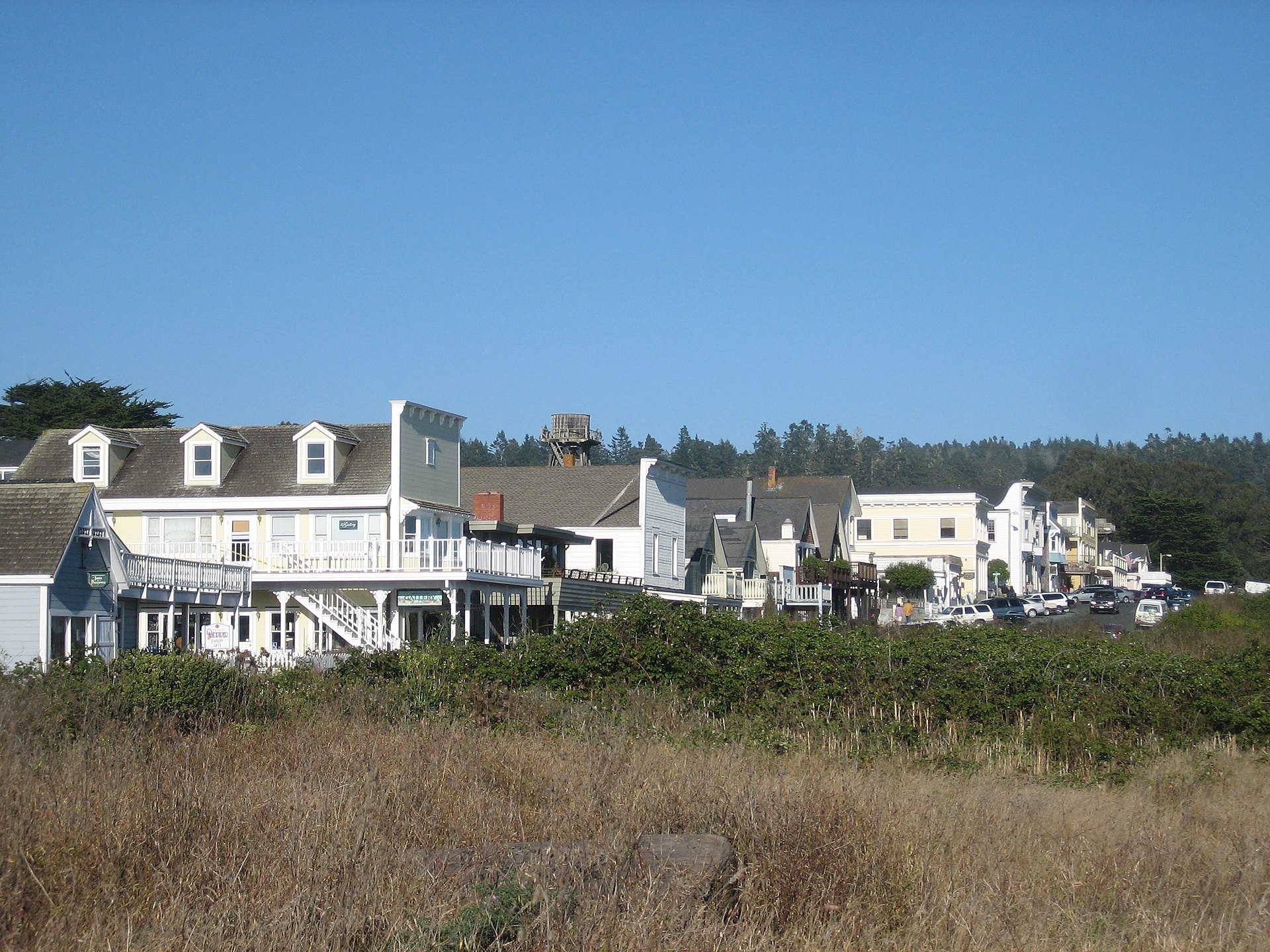 Mendocino Headlands State Park: rocky coastline, breaking waves, and coastal bluffs at golden hour